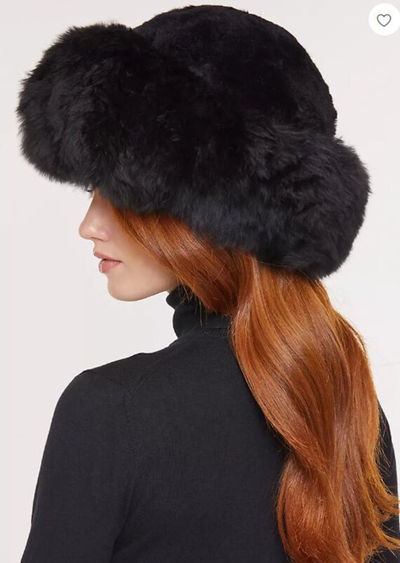 NEW Baby Alpaca Elegant Black Fur Hat Wholesale Fur Hats: PREMIUM Baby Alpaca Fur Hat main image 2