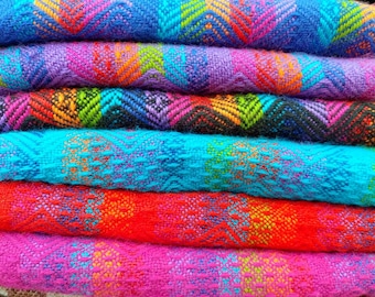 Luxury Alpaca blankets - colorful blankets , wool blankets - peruvian blankets , rainbow colors