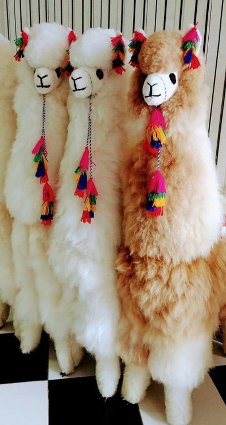 62 Big Alpaca fur toy Handmade Alpaca big stuffed | Etsy