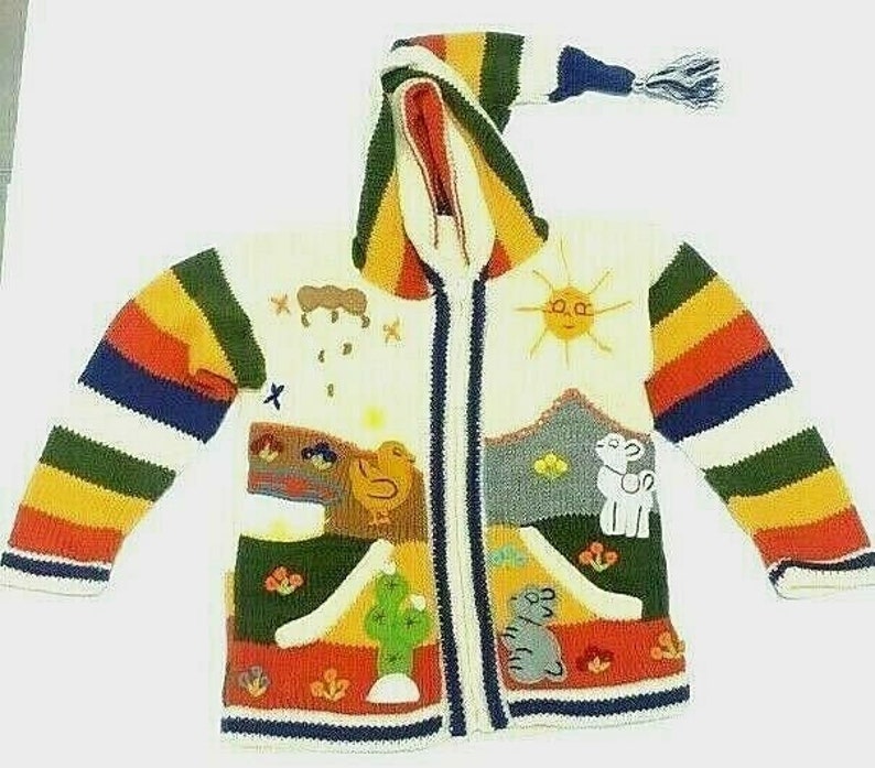 cardigan maglione in lana per bambini con dettagli ricamati scegli il tuo colore immagine 6