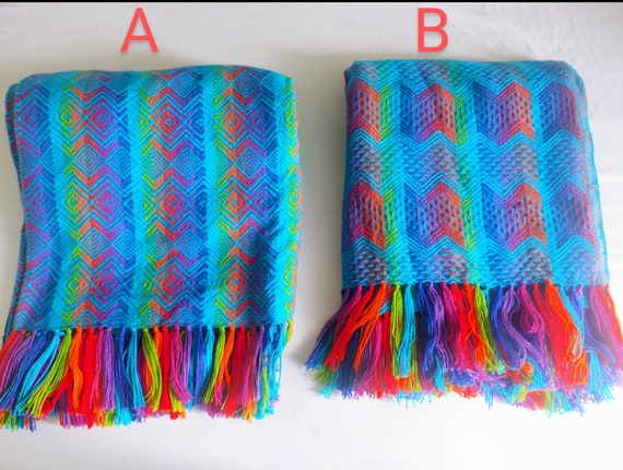 Alpaca Wool Throws - Rainbow