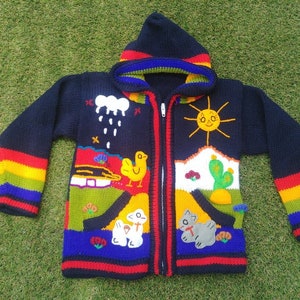 cardigan maglione in lana per bambini con dettagli ricamati scegli il tuo colore immagine 8