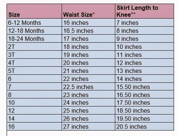 Pants size hotsell 7 in inches