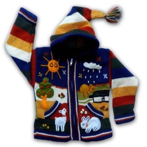 cardigan maglione in lana per bambini con dettagli ricamati scegli il tuo colore immagine 5