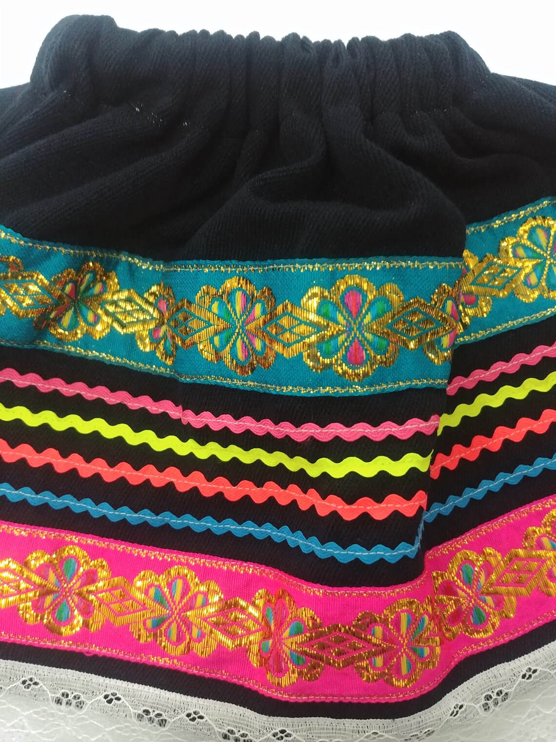 Colorful Peruvian Fabric Skirt Multi Color Girls Skirt Etsy Australia