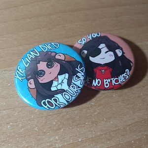 TGCF Meme Badges Xie Lian & Hua Cheng Hualian 59mm