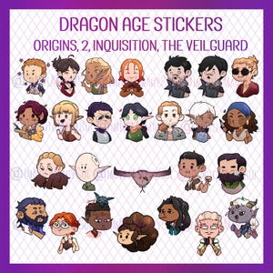 Dragon Age Stickers (Origins, DA2, Inquisition, The Veilguard)