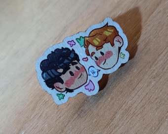 Heartstopper Wood Pin 4 cm (Charlie & Nick)
