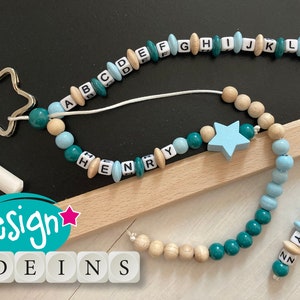 Rechenkette, mit Namen, Buchstabenkette, ABC-Kette, Rechenkette, Geschenk zur Einschulung, Toinisterfarben