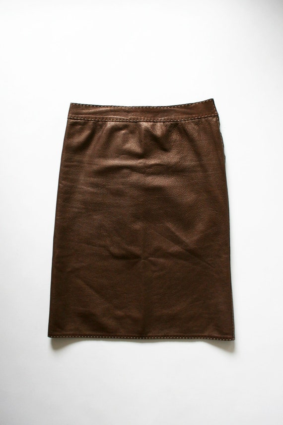 Fendi Leather Skirt