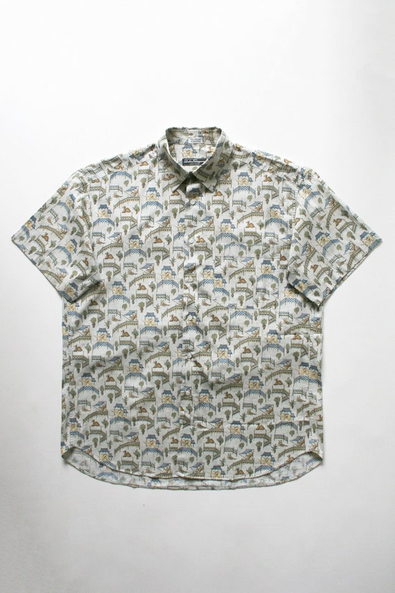 Salvatore Ferragamo 1980s Printed Shirt