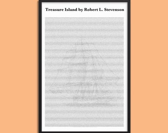Treasure Island by Robert L. Stevenson - Book on a Poster