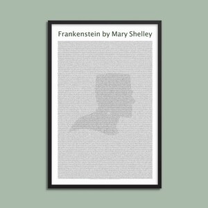 Frankenstein by Mary Shelley - Book on a Poster