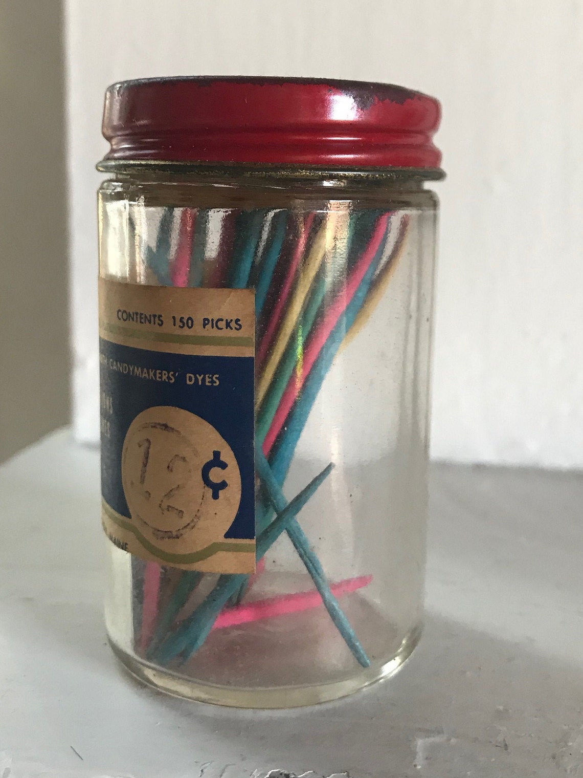 Vintage Toothpick jar or bottle Hors d'oeuvre Picks Etsy