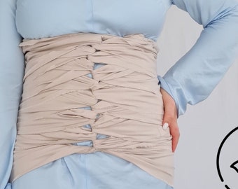 Biologische zwangerschapsondersteunende riem, nieuwe moeder buikomslag, natuurlijke zwangerschapsbinding, Bengkung buikbinden, postpartum buikbinden, premium katoen