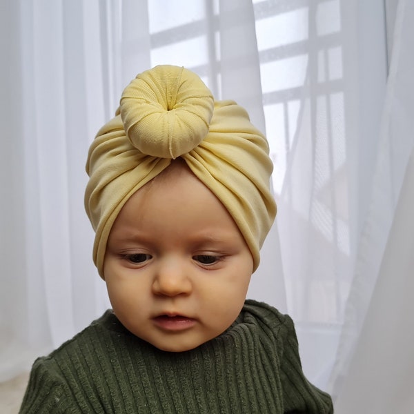 Spring Kids turban, handmade baby hat organic cotton, baby girl hat, newborn girl coming outfit, newborn hat beanie, baby headwrap