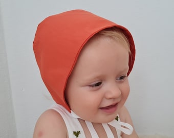 Summer Baby bonnet, Bio Cotton Infant Bonnet, handmade baby girl, boy hat, newborn baby girl, boy bonnet, Toddler Girls Boys Cap for outfit