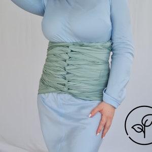 Bengkung belly binding for supporting the womb, pregnancy belly wrap, Organic Maternity belt, Postnatal belly wrap, pregnancy care Finished edge