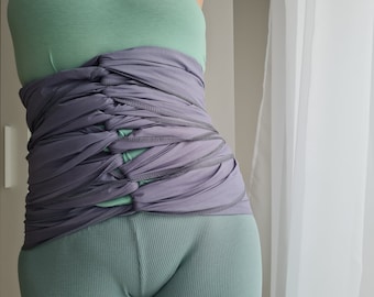 Organic Maternity belt for support, Organic cotton Postpartum belly wrap, Bengkung belly bind, Postnatal binder, New mom postpartum gift
