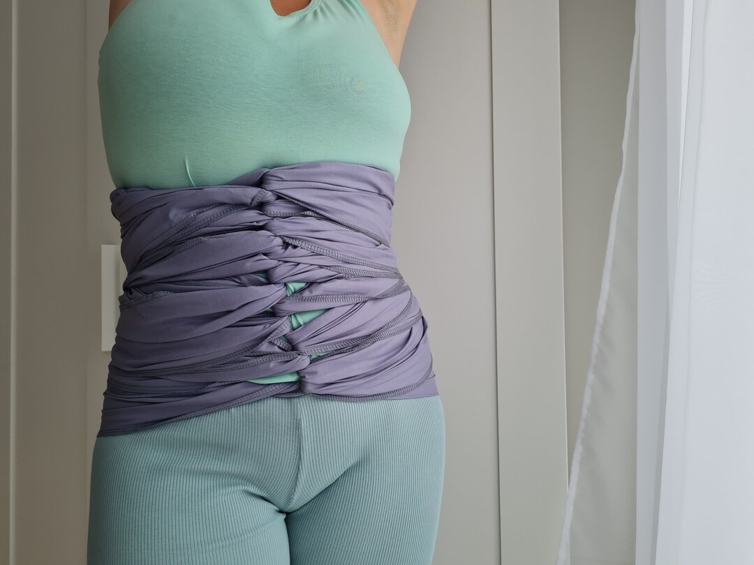 Premium Cotton Bengkung Belly Bind With Surged Edge, Organic Maternity Belt, Postnatal Belly