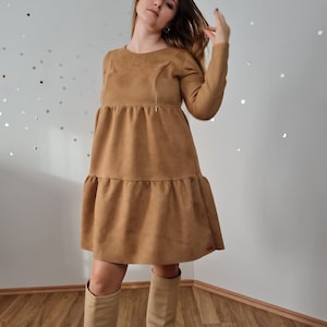 Maternity dress, pregnancy dress with a zippers for breastfeeding, postpartum gift for new mom