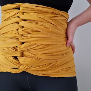 Organic Maternity belt, Postnatal belly wrap, Bengkung belly binding with Raw Edge, natural pregnancy binding, postpartum care