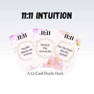 Printable 11:11 Intuition Deck - Messy Oracle Deck - Gossip Oracle Cards - Gossip Tarot Deck - Divination Duchess - Evil Eye Tarot - Funny
