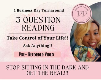 3 Question Tarot Reading: Personalized Video Reading