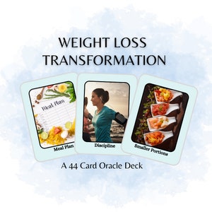 Perte de poids Oracle Deck - Deck de cartes de perte de poids - Deck de tarot de perte de poids - Cartes Oracle de perte de poids - Deck imprimable - Divination Duchesse