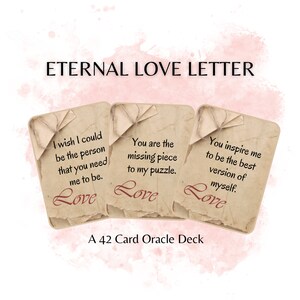 Eternal Love Letter Oracle Deck - Love Oracle Cards - Love Tarot Deck - Love Letter Oracle Cards - Love Letter Tarot - Imprimible Card Deck
