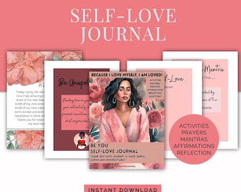 Self-Love Journal: Printable Workbook with Prompts (PDF Download)