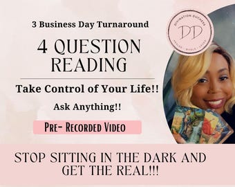 4 Question Tarot Reading: Personalized Video Reading