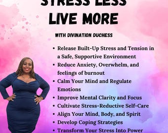 Live Coaching Sessions Via Zoom: Stress Less, Live More - Single Session