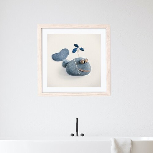 Original Bathroom Whale Print Stone Art Photo Unframed Etsy UK