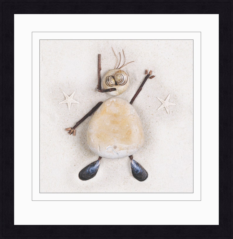 Original Bathroom Wall Art Diver Pebble Art Cute Wall Art Etsy UK