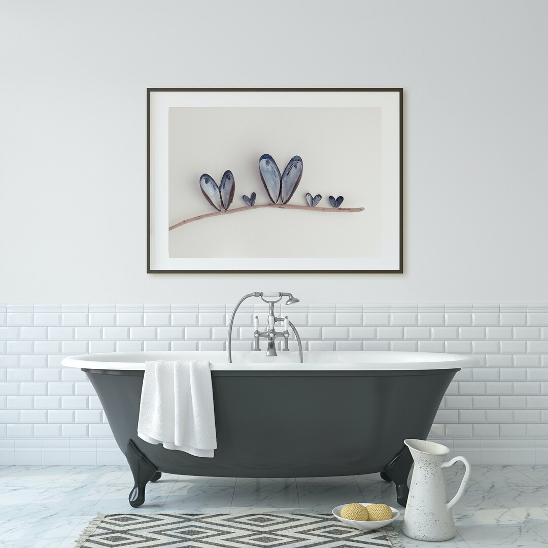 Digital Download Original Bathroom Print, Shell Art, Bathroom Wall Art ...