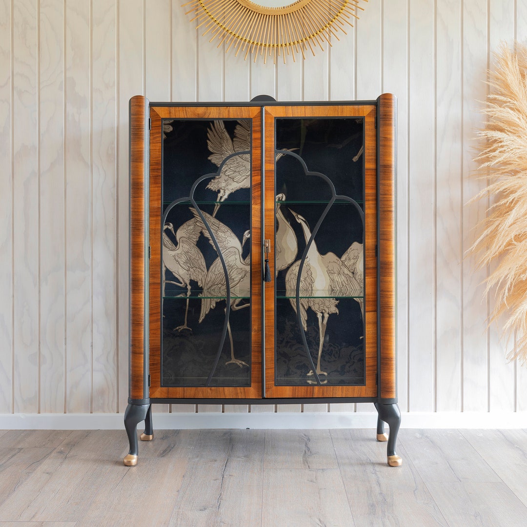 A Stunning Art Deco Drinks Cabinet Distinguished By Its Unique Curved A Stunning Art Deco Drinks Cabinet Distinguished By Its Unique Curved
