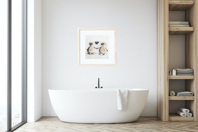 Original Bathroom Print Pebble Art Bathroom Wall Art | Etsy