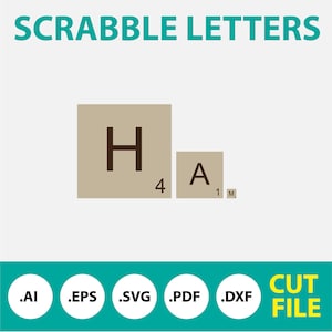 Scrabble Letters Cut File 3 Sizes Laser Cut Files Cricut SVG Home