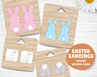 Easter Stud Earring SVG | Laser Cut Files | Lightburn | Digital Download