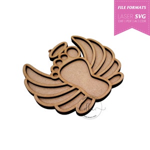 Adorno navideño para bebés, En memoria amorosa, Archivos listos para láser, Glowforge, SVG