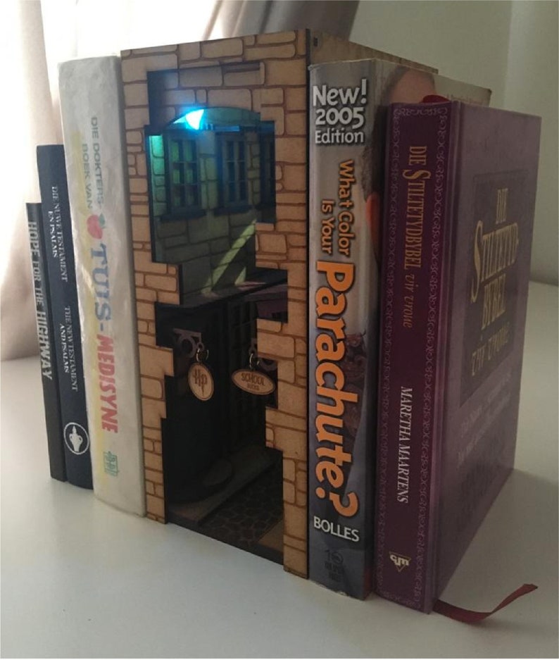 Book Nook Laser Cutting file Magical Book Nook Laser Etsy