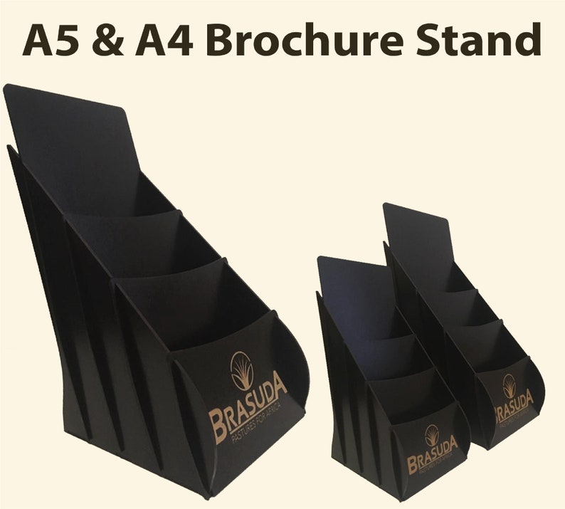 Brochure Stand Laser cut files Laser cutting and engraving Etsy