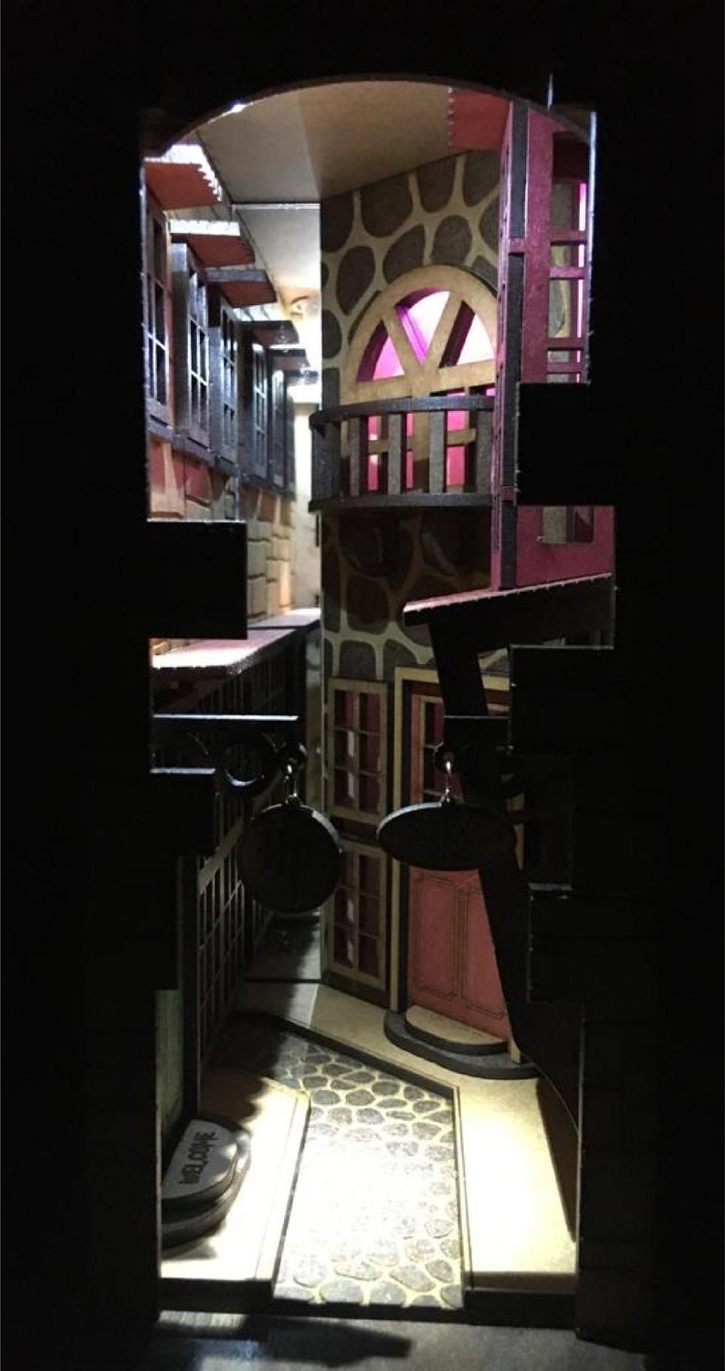 Book Nook Laser Cutting file Magical Book Nook Laser Etsy