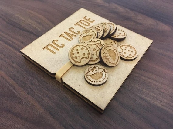 Tic-Heart-Toe Laser Cut Wooden game board | Customization Options —  Computer Aided Crafting