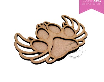 In memory of Christmas ornament bundle, laser ready files, Layered laser files, Glowforge SVG