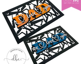 Letrero de madera para el Día del Padre, archivos cortados con láser, Día del Padre, plantillas láser, archivos digitales, descarga instantánea, Glowforge, papá, corte láser, papi