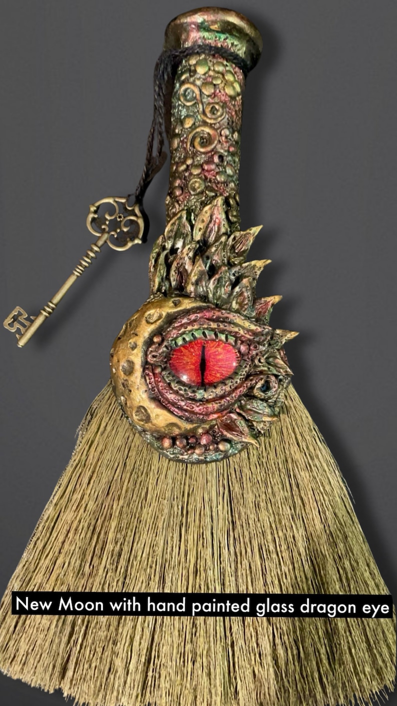 Besom/ Altar Broom/Altar Besom/Ritual Broom/Besom/Altar Decor/Broom/Whisk/Witch Broom/AltarTools/Pagan/Wiccan/WitchyThings/ Besom New Moon Dragons Eye