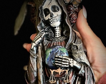 Santa Muerte Statue /Our Lady of Holy Death/Blessed Santa Muerte/ Santa Muerte Altar Statue