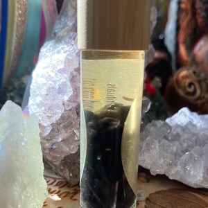 Hand Blended Crystal Infused Protection Oil/ Manifestation Oil/Essential Oil Roll on / Crystal Infused Oil / Ritual Oil/ Protective Crystals Obsidian